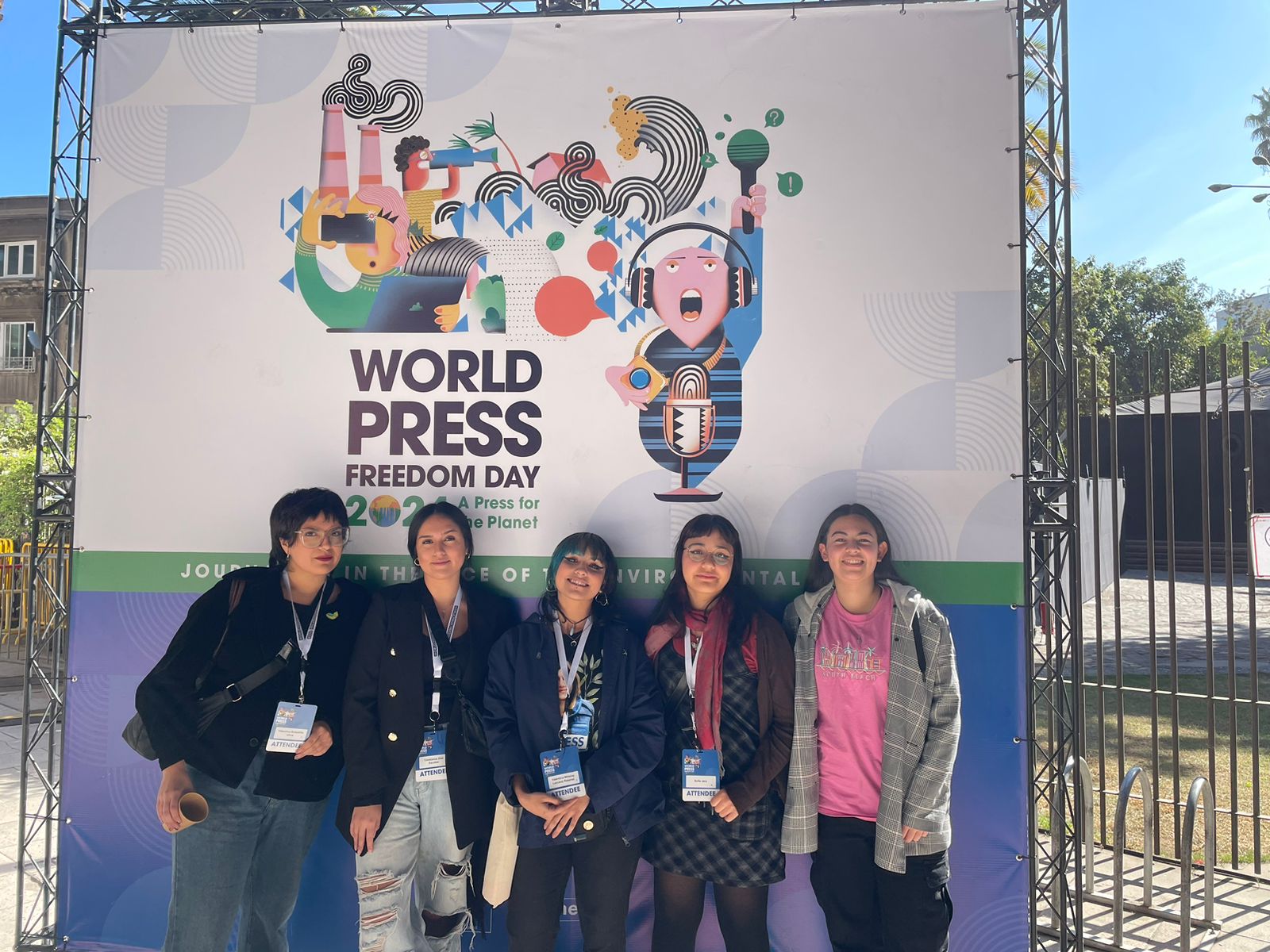 Centro de estudiantes y profesora Nadia Arias participan en Conferencia del Día Mundial de la Libertad de Prensa 2024